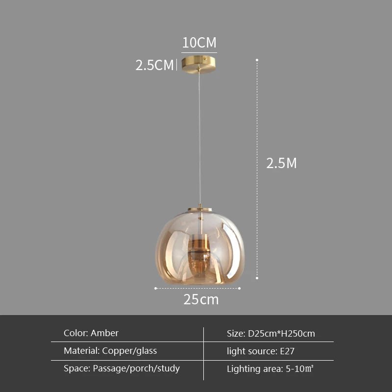 Modern Minimalist Glass Ceiling Light with Nordic Texture - Casatrail.com