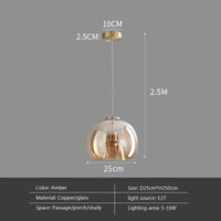 Thumbnail for Modern Minimalist Glass Ceiling Light with Nordic Texture - Casatrail.com