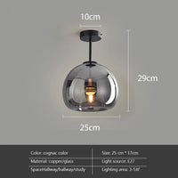 Thumbnail for Modern Minimalist Glass Ceiling Light with Nordic Texture - Casatrail.com