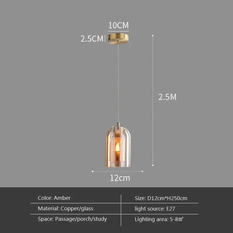 Modern Minimalist Glass Ceiling Light with Nordic Texture - Casatrail.com