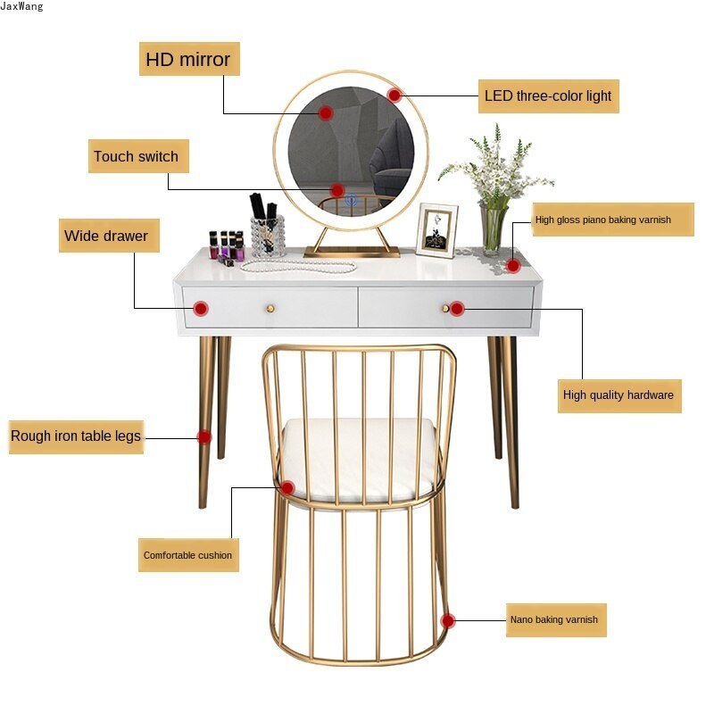 Modern Minimalist Nordic Style Dressing Table - Casatrail.com