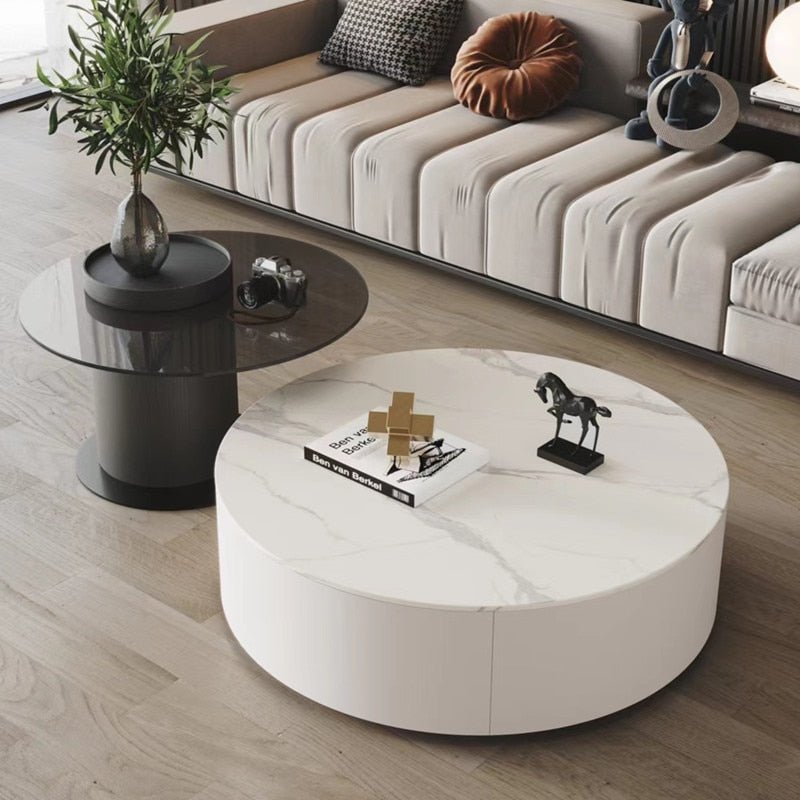 Modern Round Coffee Table - Casatrail.com