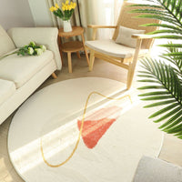 Thumbnail for Modern Round Fluffy Living Room Carpet - Casatrail.com