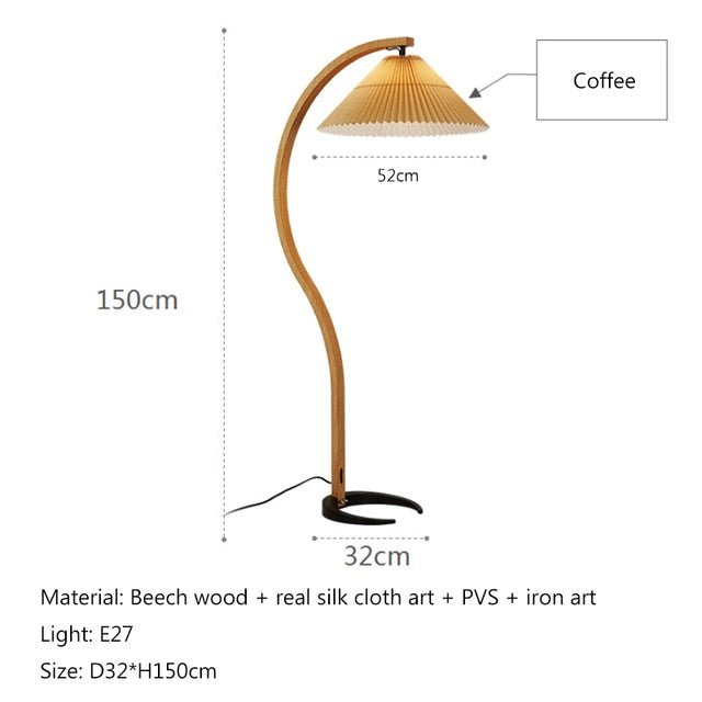 Modern Solid Wood LED Floor Lamp - Casatrail.com