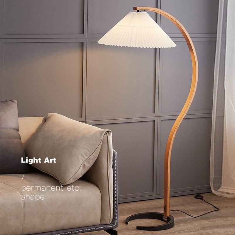 Modern Solid Wood LED Floor Lamp - Casatrail.com