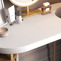 Thumbnail for Modern Vanity Mirror Table with LED Mirror - Casatrail.com