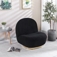 Thumbnail for Modern Velvet Swivel Accent Chair with Gold Finish - Casatrail.com