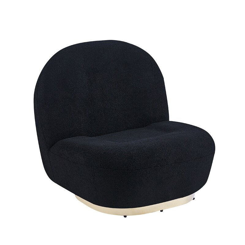 Modern Velvet Swivel Accent Chair with Gold Finish - Casatrail.com