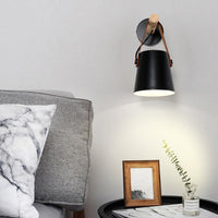 Thumbnail for Modern Wall Lamp with Leather and Wood Accents - Casatrail.com