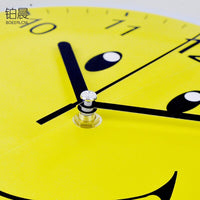 Thumbnail for Modern Yellow Smiley Face Wall Clock for Kids Room - Casatrail.com