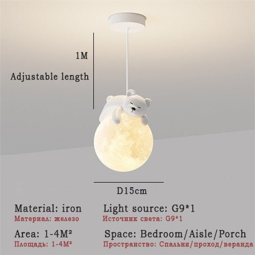 Moon LED Pendant Lights for Bedroom - Casatrail.com