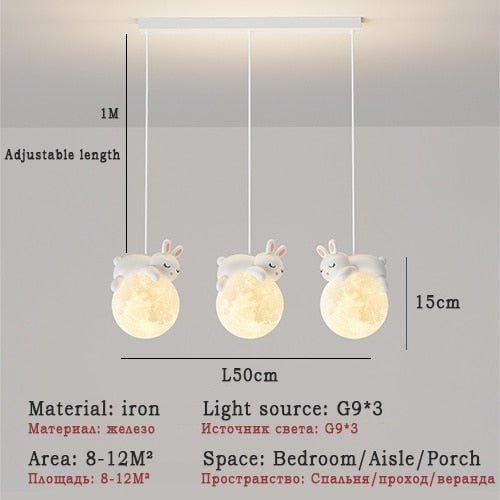 Moon LED Pendant Lights for Bedroom - Casatrail.com