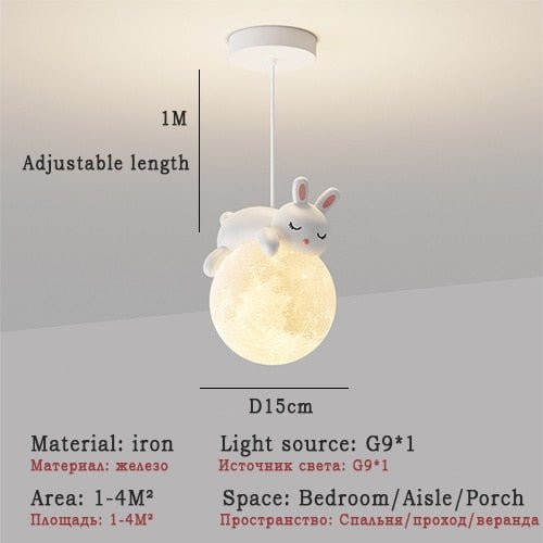 Moon LED Pendant Lights for Bedroom - Casatrail.com