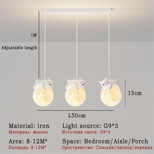 Moon LED Pendant Lights for Bedroom - Casatrail.com