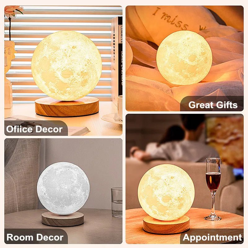 Moon Night Lamp 360° Rotating Lunar Light - Casatrail.com