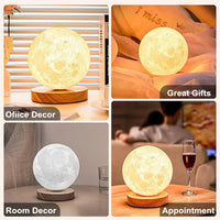 Thumbnail for Moon Night Lamp 360° Rotating Lunar Light - Casatrail.com