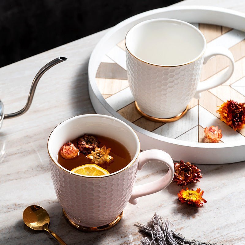 Morandi Ceramic Flower Tea Coffee Mug - Casatrail.com