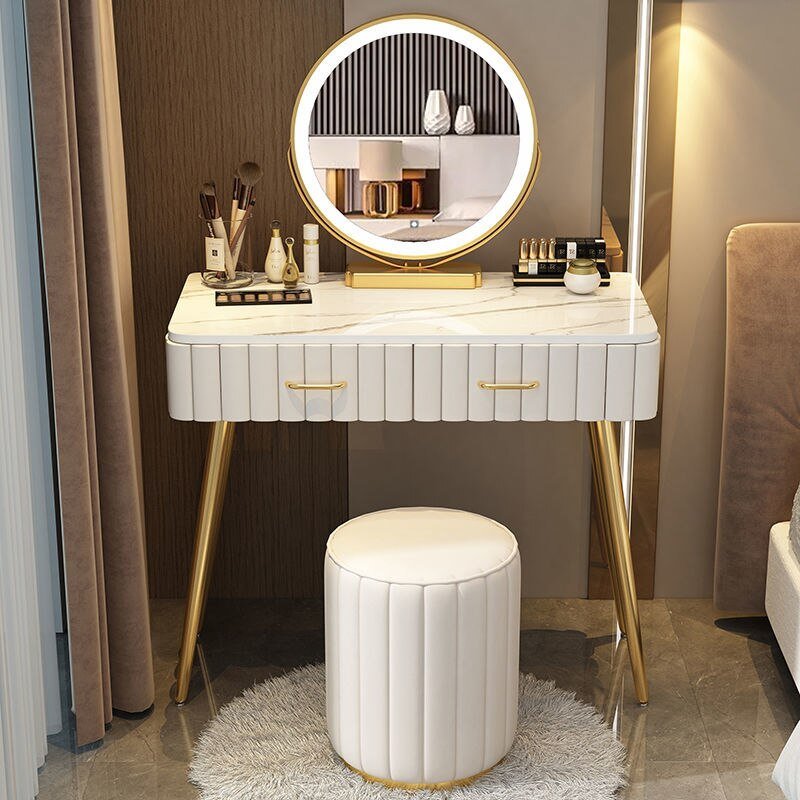 Multi - functional Dressing Table with LED Mirror - Casatrail.com