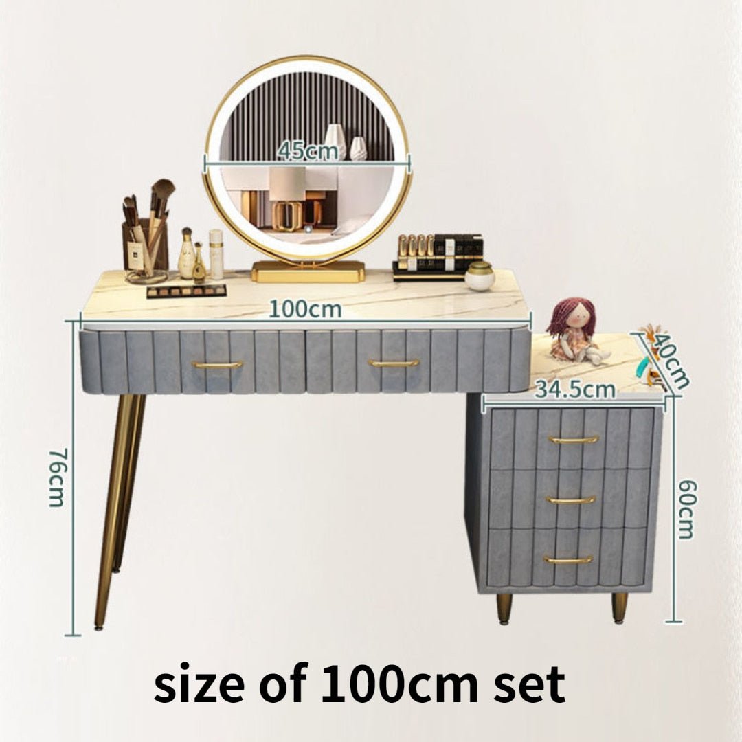 Multi - functional Dressing Table with LED Mirror - Casatrail.com