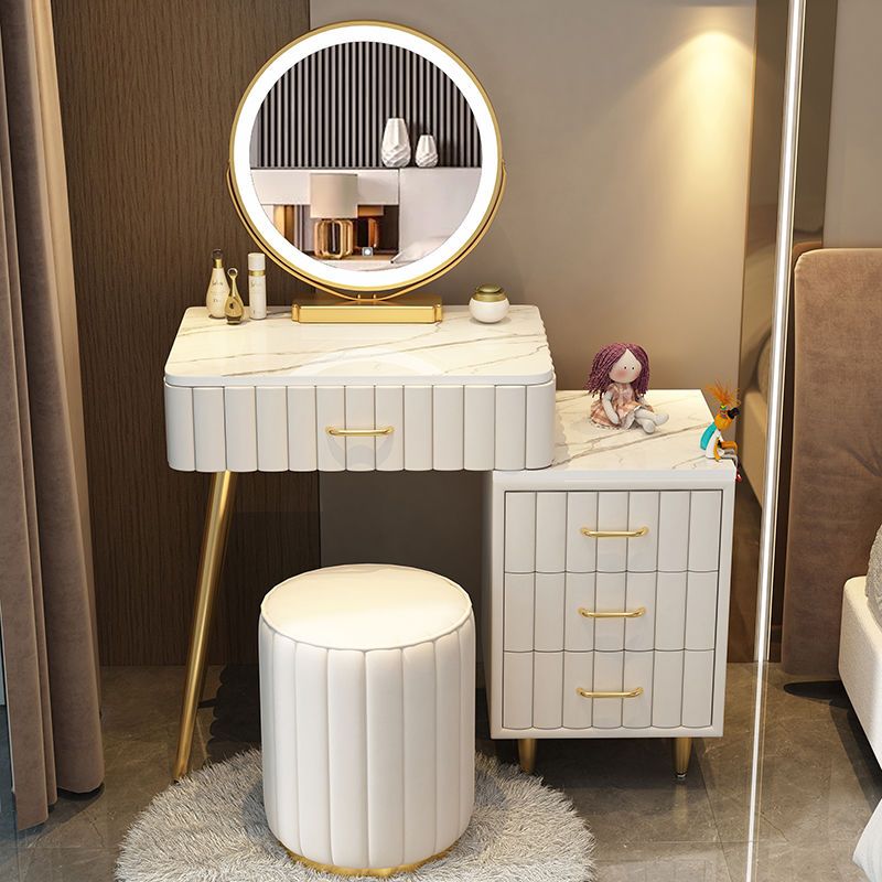 Multi - functional Dressing Table with LED Mirror - Casatrail.com