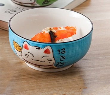 Multi - size Lucky Cat Ceramic Bowl - Casatrail.com