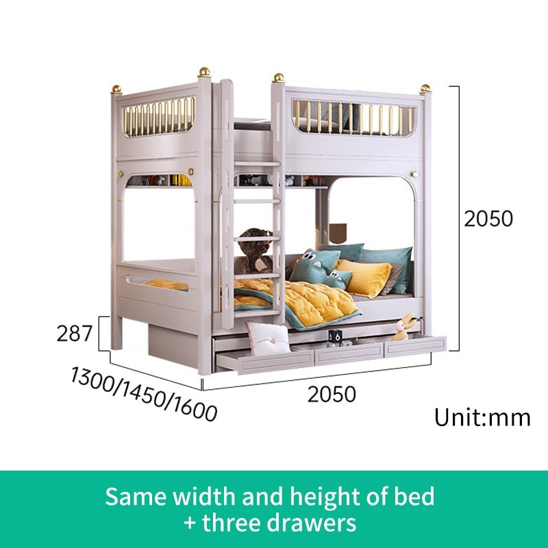 Multifunctional Kid Bunk Bed With Safety Fence - Casatrail.com