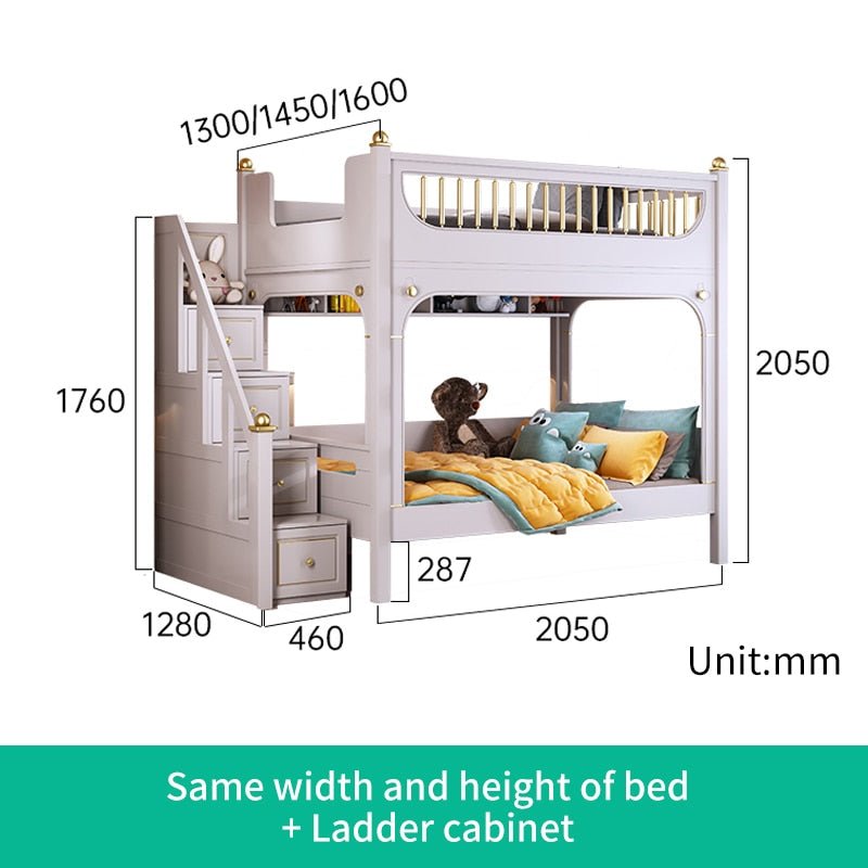 Multifunctional Kid Bunk Bed With Safety Fence - Casatrail.com