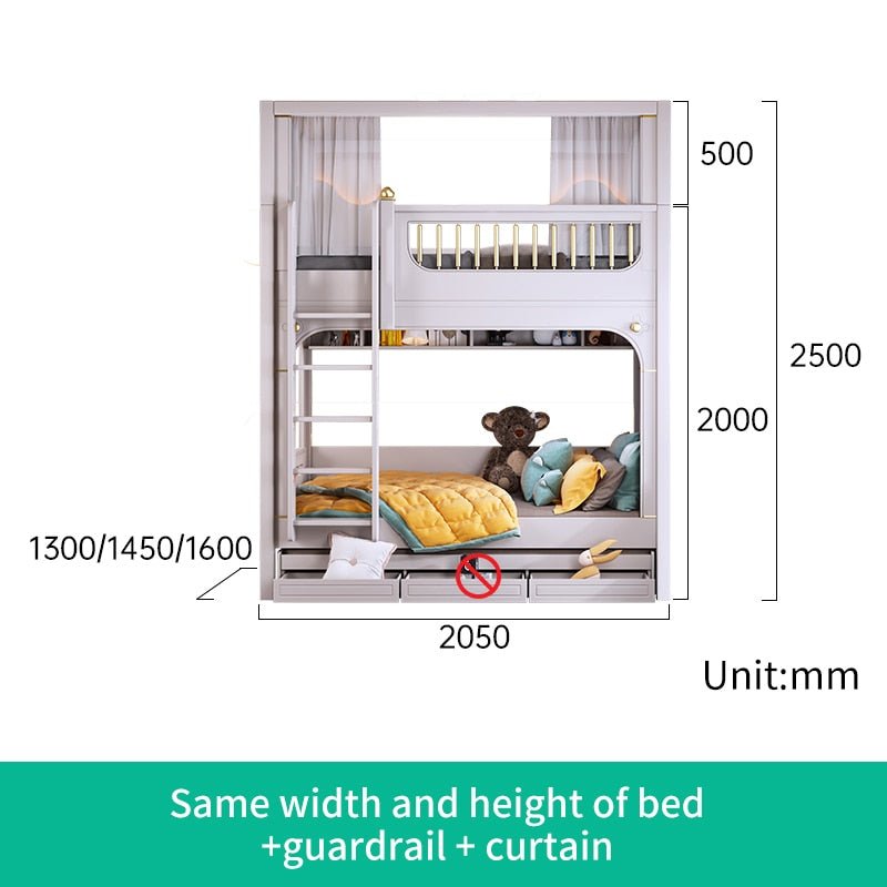 Multifunctional Kid Bunk Bed With Safety Fence - Casatrail.com