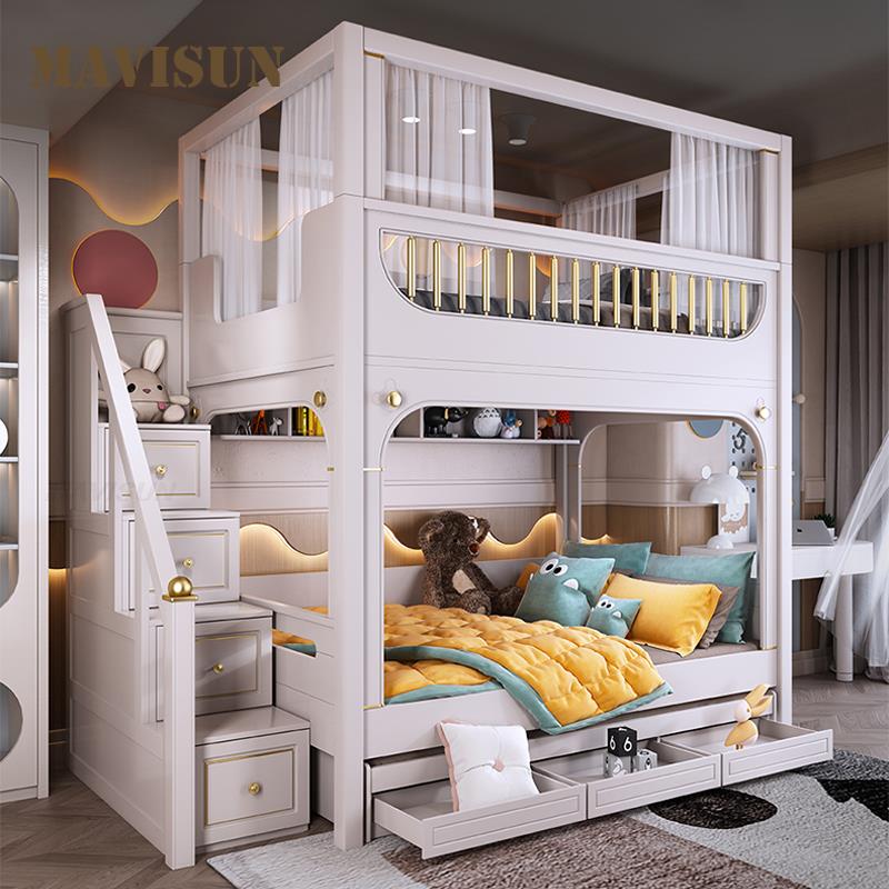 Multifunctional Kid Bunk Bed With Safety Fence - Casatrail.com