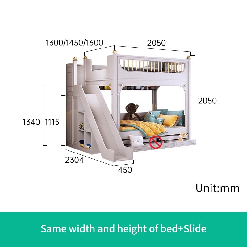 Multifunctional Kid Bunk Bed With Safety Fence - Casatrail.com