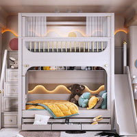 Thumbnail for Multifunctional Kid Bunk Bed With Safety Fence - Casatrail.com