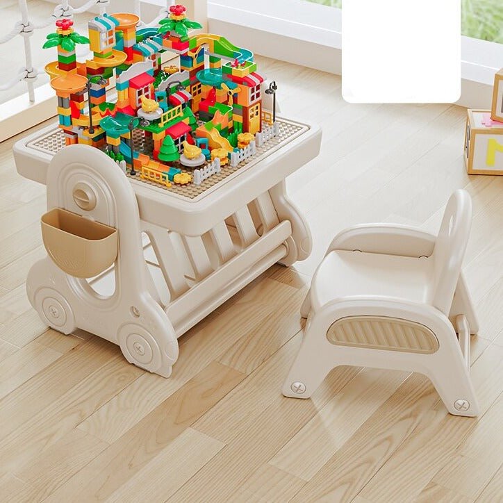 Multifunctional Kids Study Desk with Stable Table and Chair - Casatrail.com