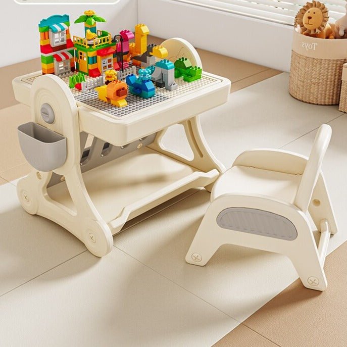 Multifunctional Kids Study Desk with Stable Table and Chair - Casatrail.com