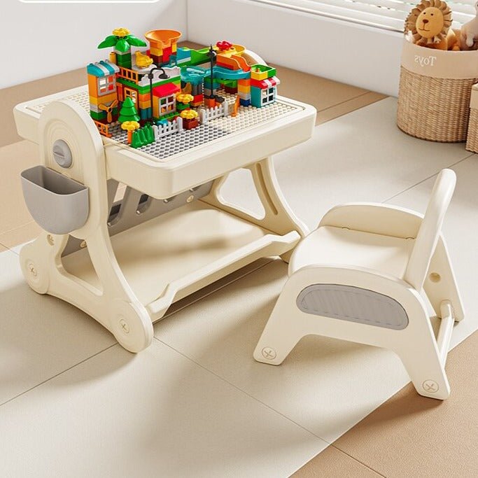 Multifunctional Kids Study Desk with Stable Table and Chair - Casatrail.com