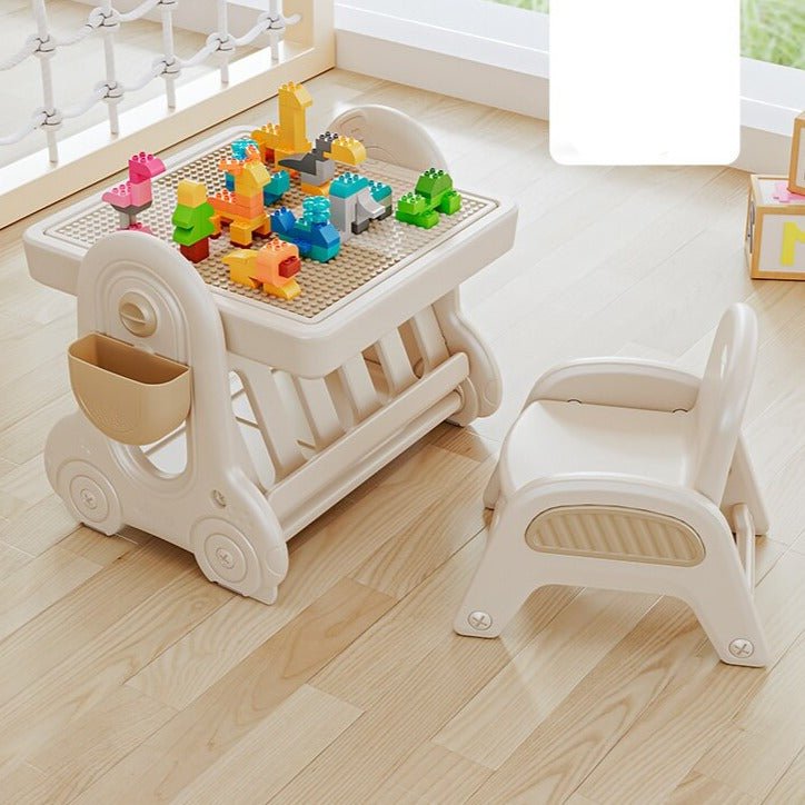 Multifunctional Kids Study Desk with Stable Table and Chair - Casatrail.com