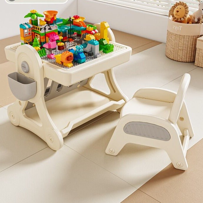 Multifunctional Kids Study Desk with Stable Table and Chair - Casatrail.com