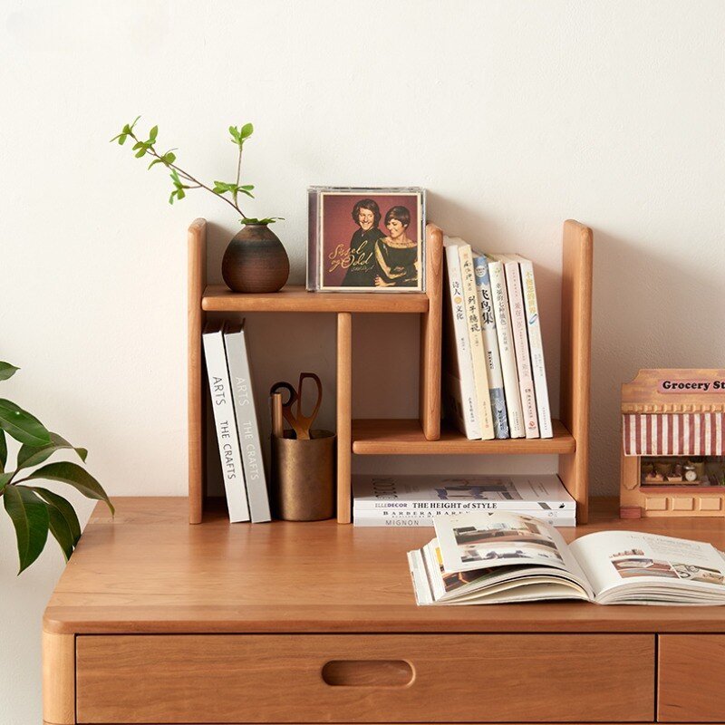 Natural Wood Telescopic Bookshelf - Casatrail.com