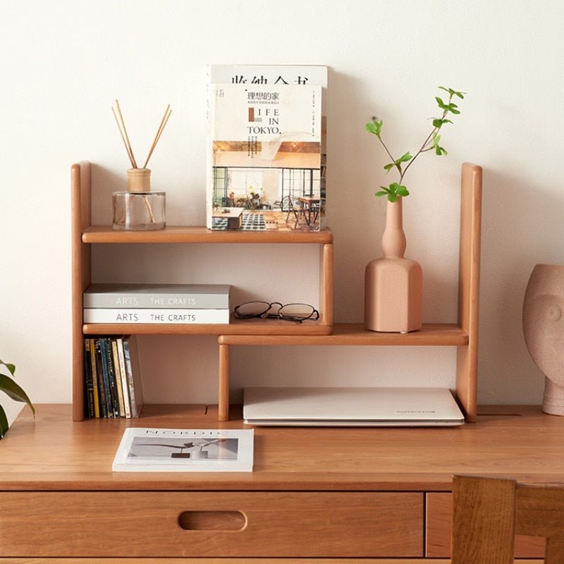 Natural Wood Telescopic Bookshelf - Casatrail.com