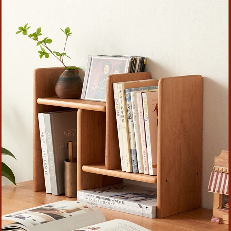 Natural Wood Telescopic Bookshelf - Casatrail.com