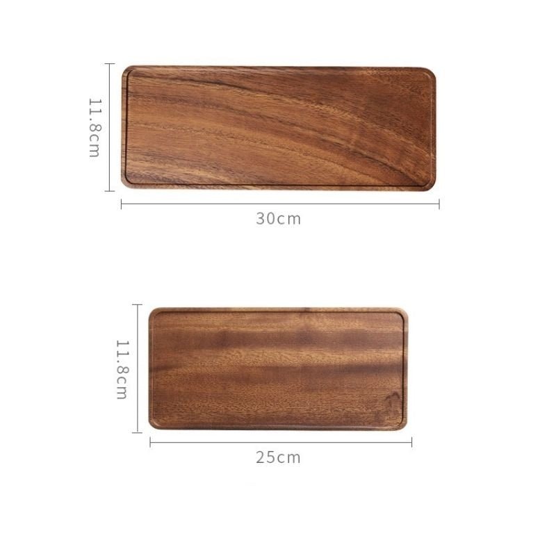 Natural Wooden Tray - Rectangular Plate - Casatrail.com