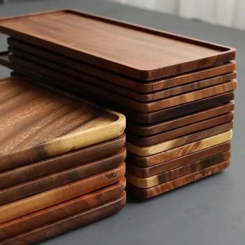 Natural Wooden Tray - Rectangular Plate - Casatrail.com