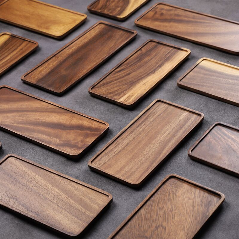 Natural Wooden Tray - Rectangular Plate - Casatrail.com