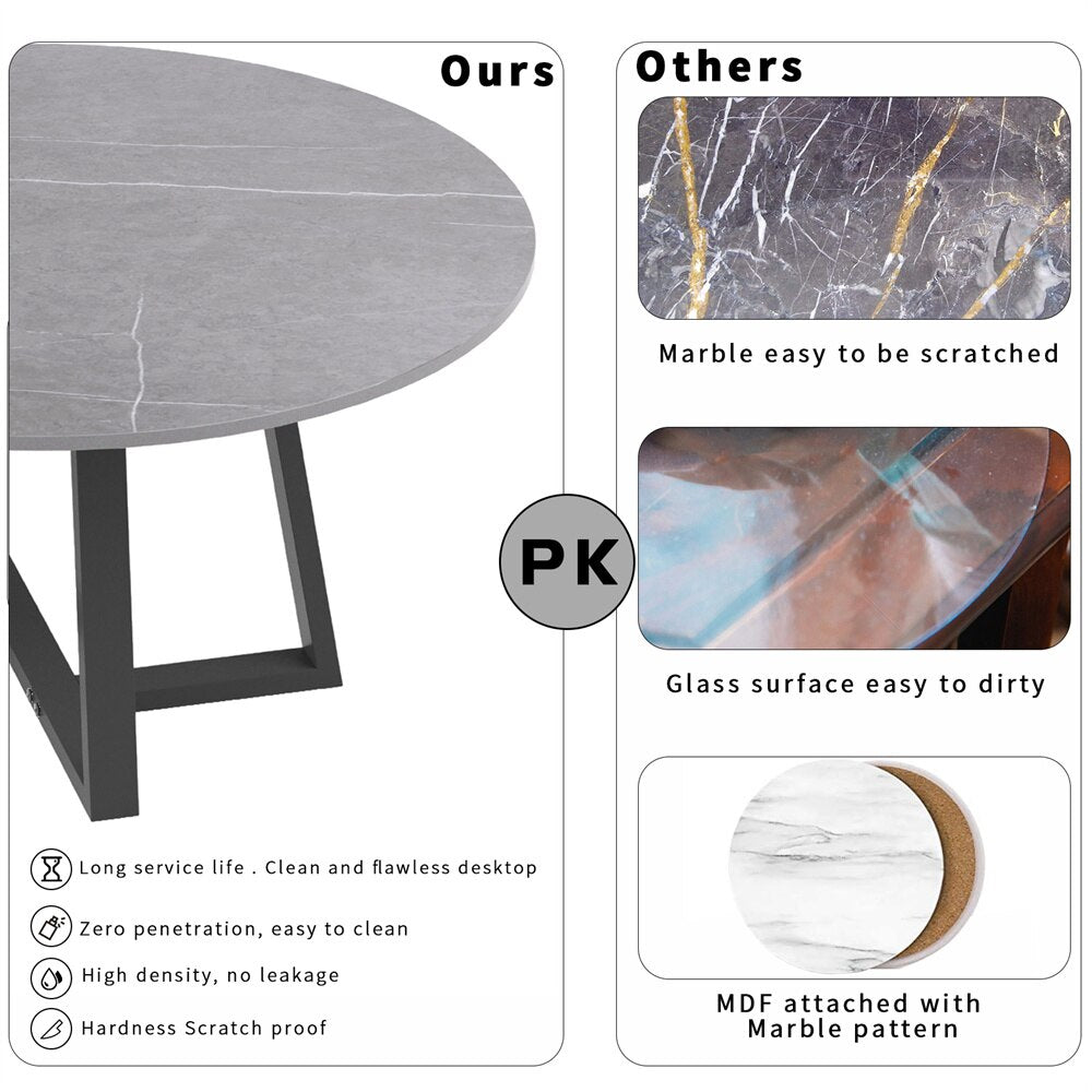 Nesting Set of 2 Modern Marble Coffee Tables - Casatrail.com