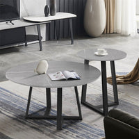 Thumbnail for Nesting Set of 2 Modern Marble Coffee Tables - Casatrail.com