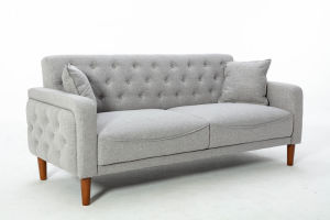 New Gray Linen Convertible Sofa Set - Casatrail.com