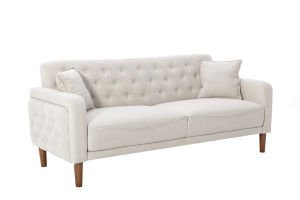 New Gray Linen Convertible Sofa Set - Casatrail.com