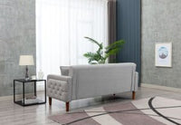 Thumbnail for New Gray Linen Convertible Sofa Set - Casatrail.com