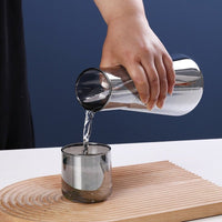 Thumbnail for Night Water Carafe Set with Glass Cup - Clear Glass Pitcher for Bedroom/Nightstand - Casatrail.com