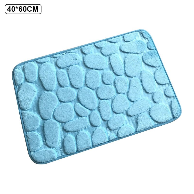 Non - Slip Cobblestone Embossed Bathroom Mat - Casatrail.com