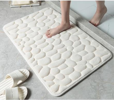 Non - Slip Cobblestone Embossed Bathroom Mat - Casatrail.com